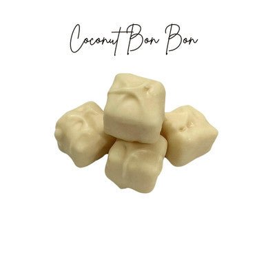 Coconut Bon Bon White Chocolate at whitehousepopcorn.com