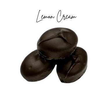 Lemon Cream Dark Chocolate at whitehousepopcorn.com