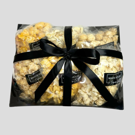 Snack Pack Popcorn Gift Box. 6 Bags gift box available at Whitehosuepopcorn.com