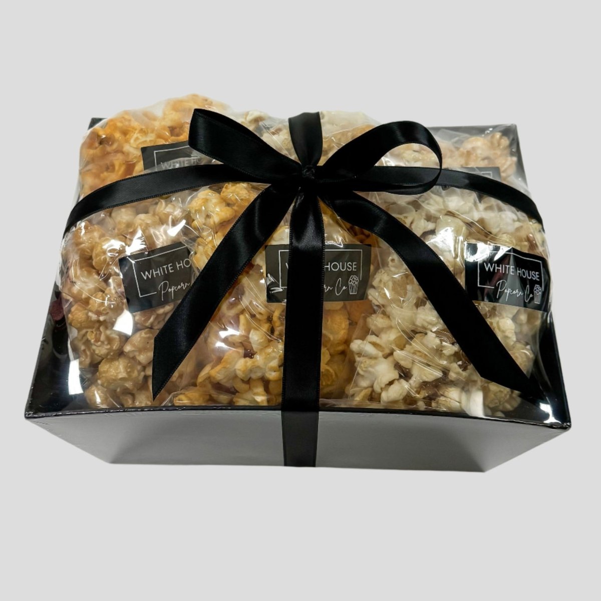 Snack Pack Popcorn Gift Box. 6 Bags gift box available at Whitehosuepopcorn.com