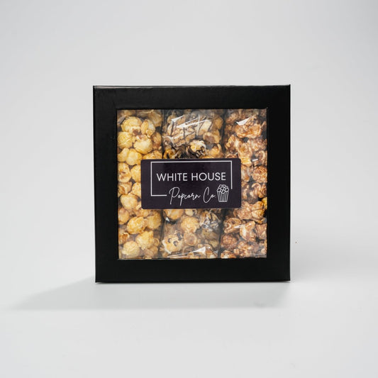 Trio Box Popcorn Gift Box at Whitehousepopcorn.com