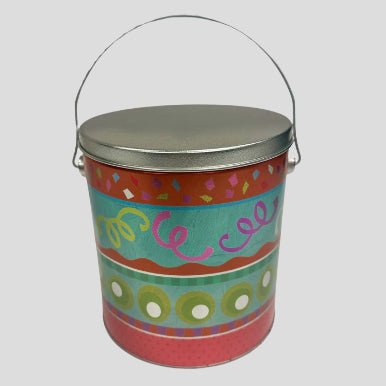 Birthday popcorn tin customizable at whitehousepopcorn.com